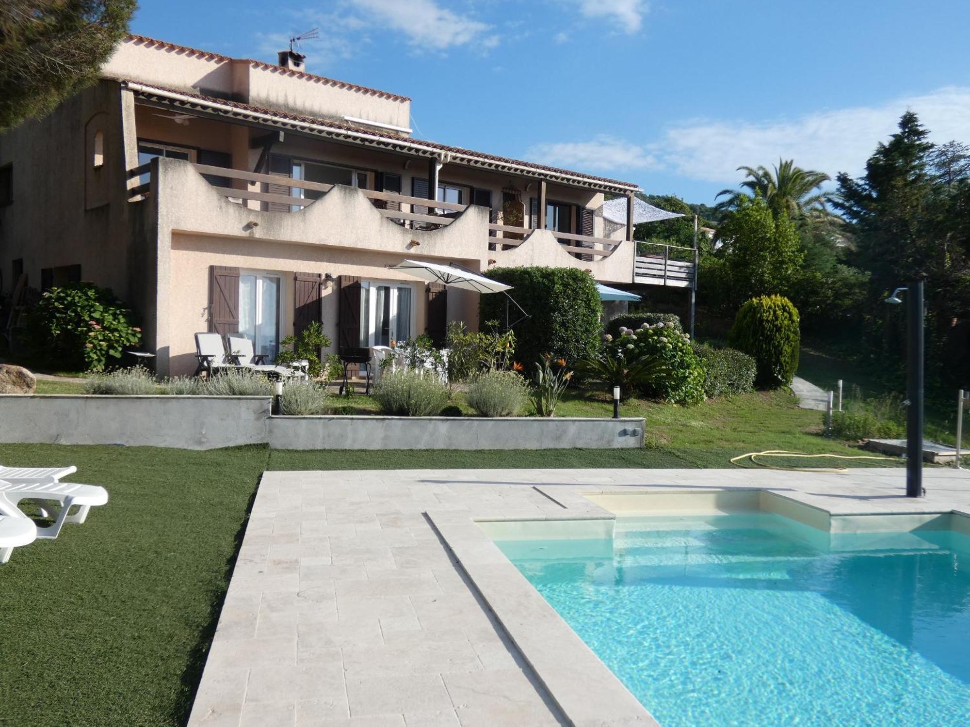 Corsicadream Arone Superbe Appartement Dans Villa, Vue Panoramique Mer, Piscine, Proche Porticcio Pietrosella Bagian luar foto